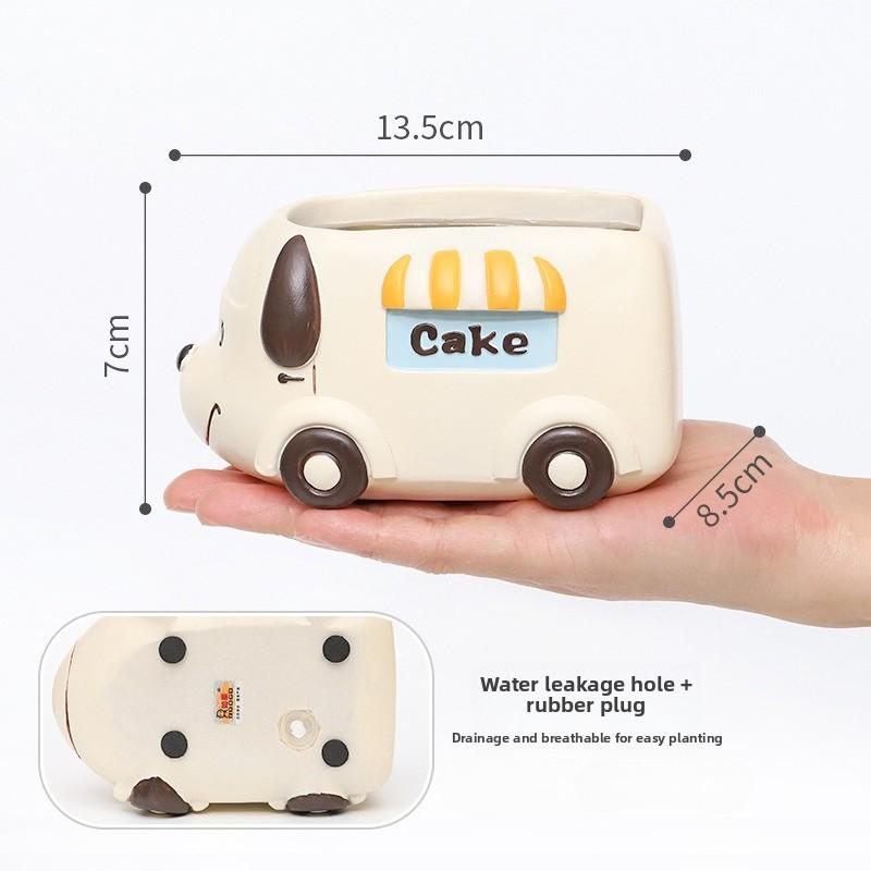 Kreative Cartoon Tier Sukkulententöpfe Büro Zuhause Balkon Pflanzendekor Mini Landschaft Blumentopf