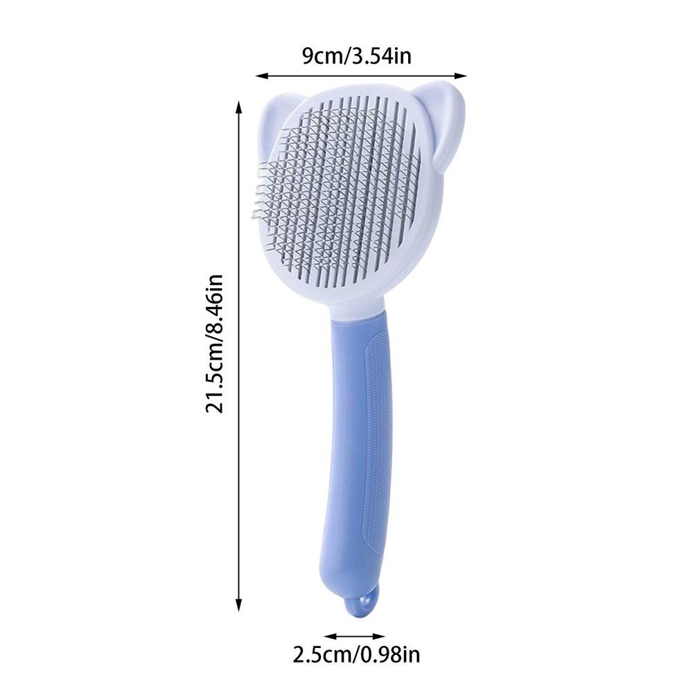 Cat Brushes For Indoor Cats Cat Slicker Brush Self Cleaning One-Click Cleaning Cat Brush For Long Or Short Haired Cats Cat Comb фиолетовый