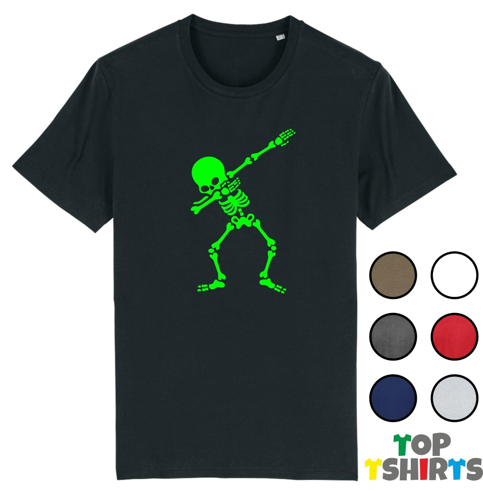 Halloween Skeleton Dab T Shirt Mens Womens Tees Top Costume Scary Gift Adult Horror Xmas S