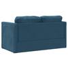 Floor Sofa with Sleeping Function Blue 122 x 204 x 55 cm Velvet