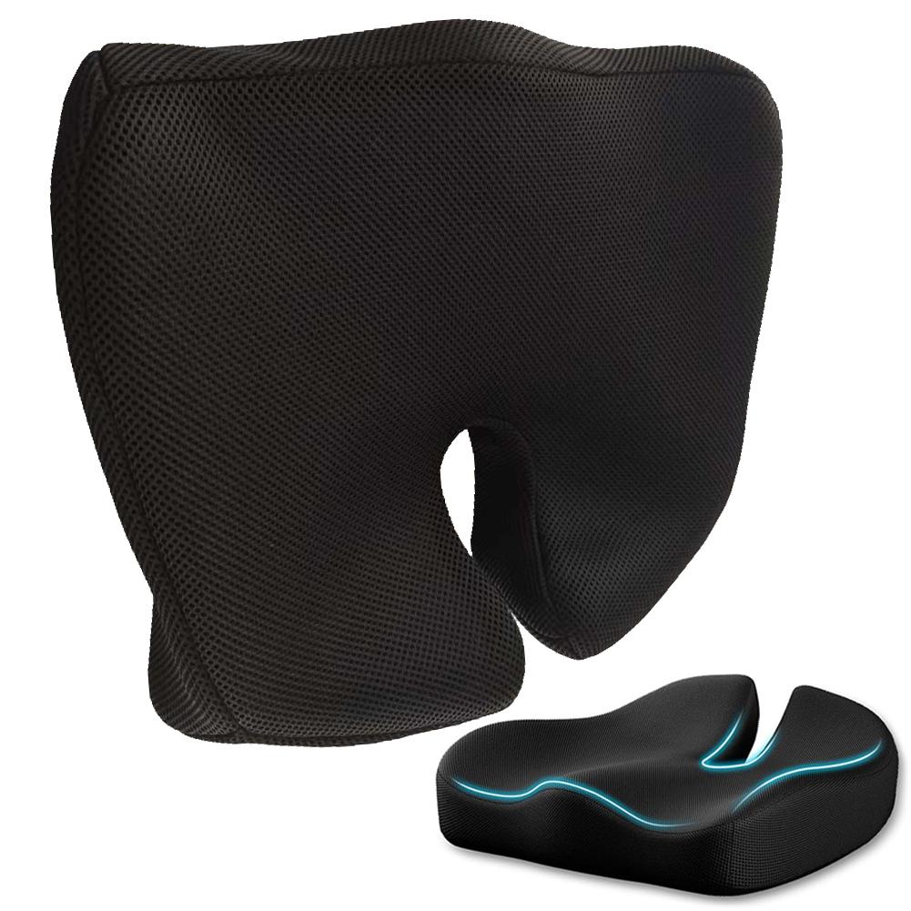 Memory Foam Seat Cushion Breathable Soft Seat Pad Pressure Relief Chair Pad Non Slip Sitting Pad for Prolonged Sitting