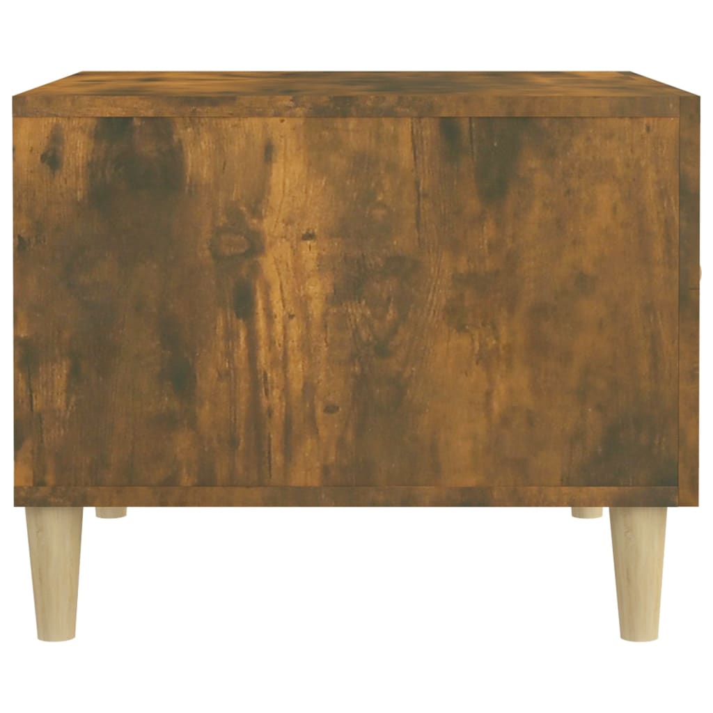 Coffee Table Smoked Oak 50x50x40 cm Wood Based Material