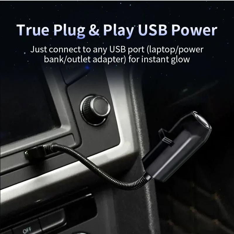 LED Christmas Projector Light USB 5V Night Light Ambiance 4/10 Modes Switchable Pattern Projection for Santa Claus Snowman Moose