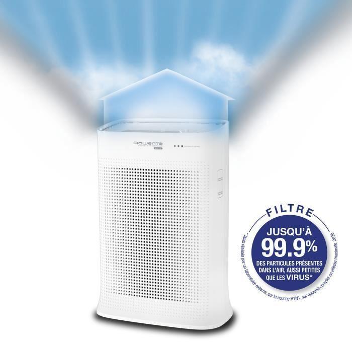 Purificateur d'air ROWENTA Pure Air Genius PU3080F0 - 4 niveaux de filtration - Application connectée Plume Labs