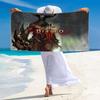Diablo Print Beach Towel, Large Soft Quick Dry Towel for Beach Camping Swimming