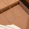 18K Gold Plated S925 Sterling Silver Smile Necklace with Pave Diamonds - Minimalist Choker Chain for Women
