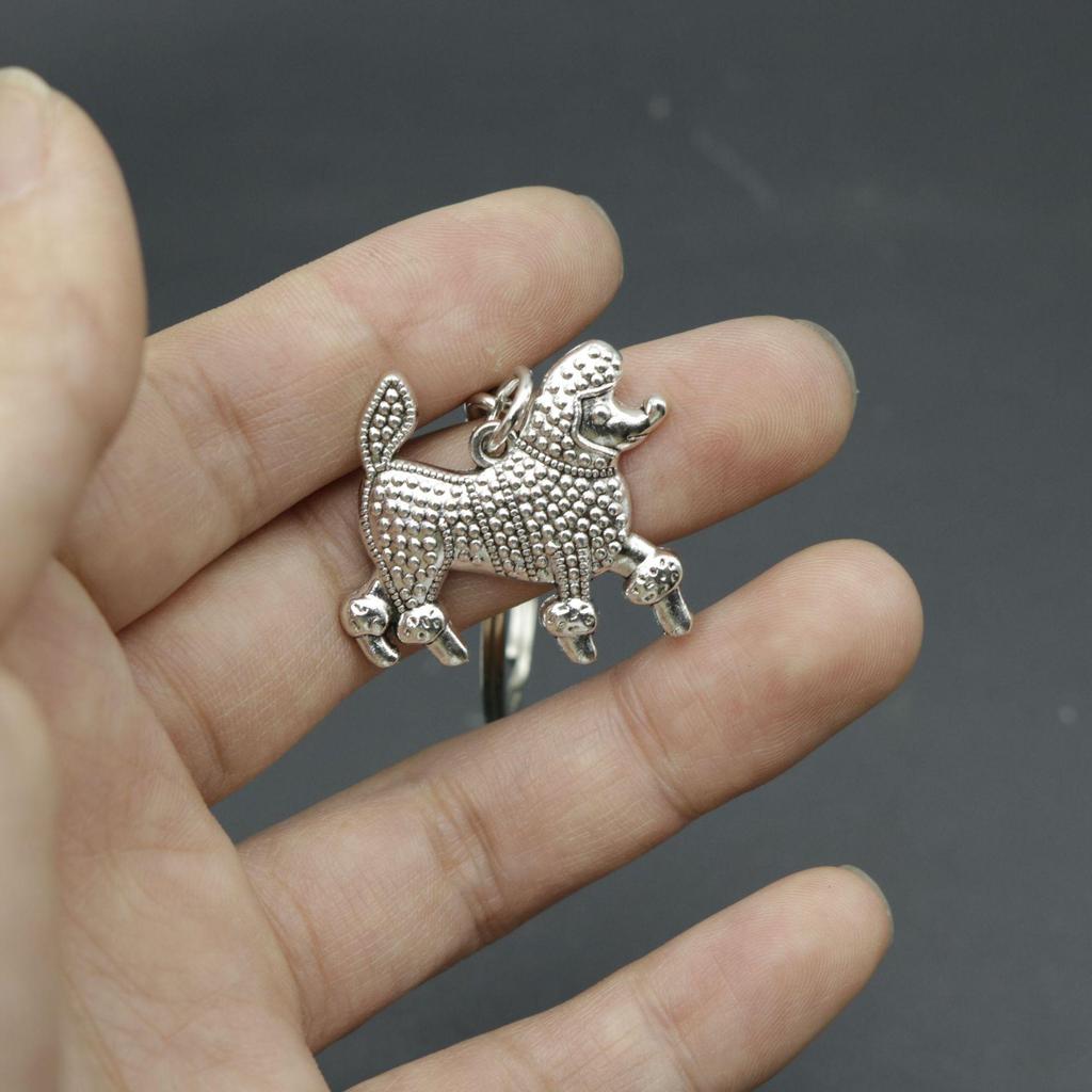 Trendy Simple Dog Poodle Keychain Pendant