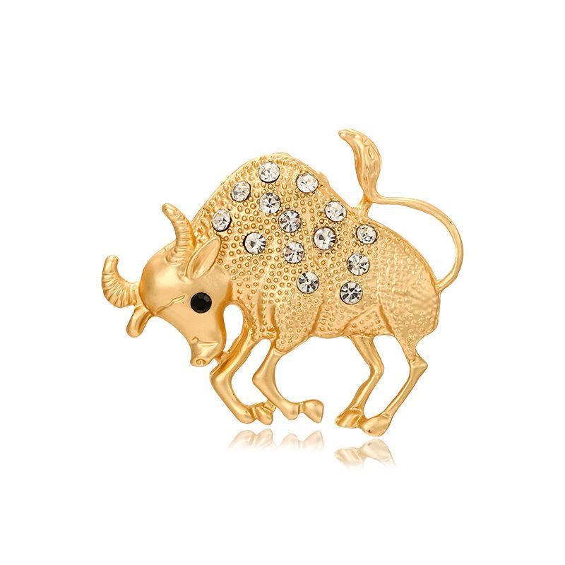 Brosche Retro High-End 12 Sternbild Brosche, Tier Strass Corsage, High-End Bekleidungszubehör