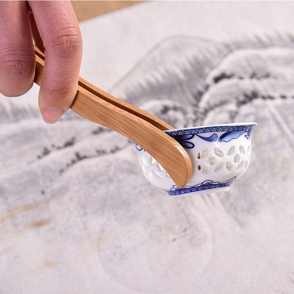Cerimonia del Tè Colino Naturale Pinzetta Tubo Utensili da Tè Cucchiaini Pinzetta per Tè Clip