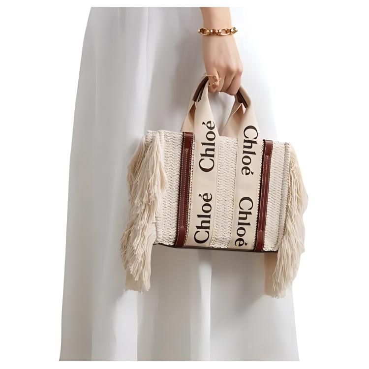 New Chloe Chloé Bags Cotton Crossbody Handbag Regular Women's Brown C22SS-397G4327-S