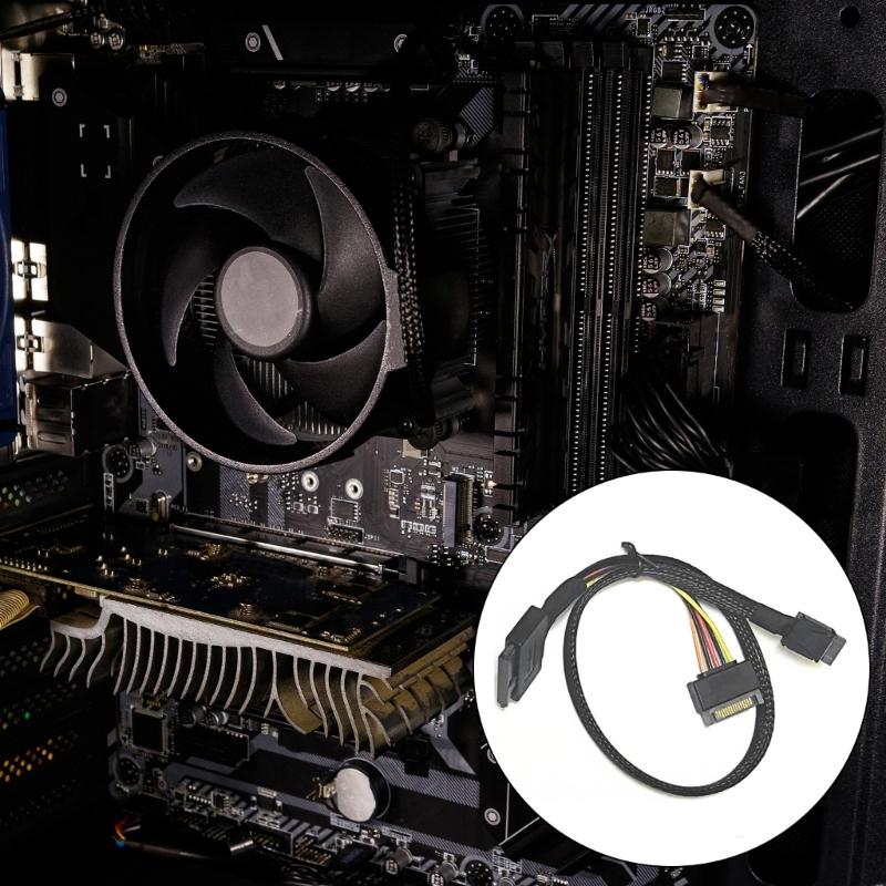 50cm Oculink PCIe SFF8611 Male To SFF8639 Female U3 Hard Drive Cable for NVMe and PCIe