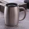 400ml Stainless Steel Double Wall Beer Mug with Handle Lid Portable Office Coffee Milk Cups Big Belly Cup Household Drinkware