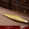 Vintage Bodhi Leaf Alloy Incense Holder - Creative Home Decor, Japanese Style Leaf Stand & Burner