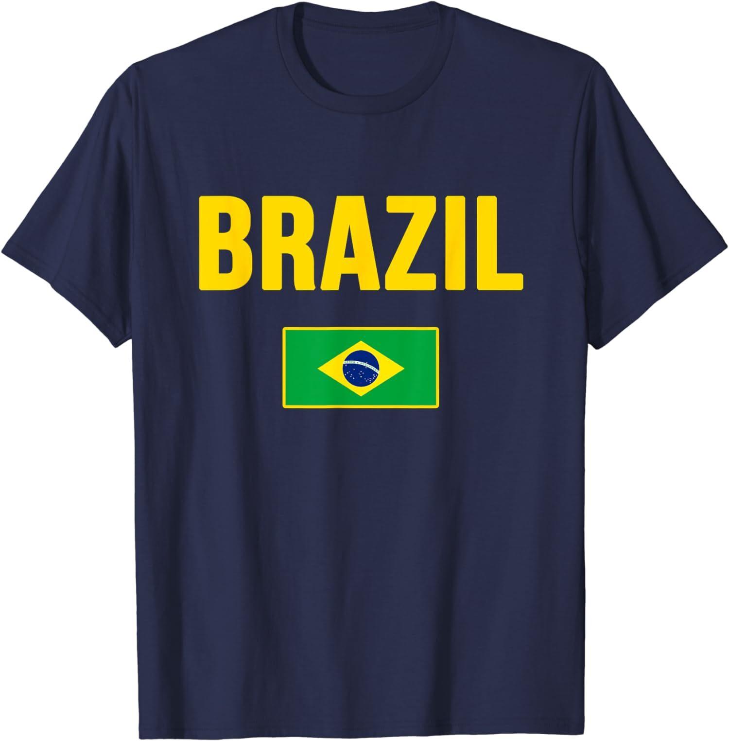 Brazil Brazilian Flag Brasil Bandera Bandeira T-Shirt S