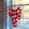 Colored Wisteria Branch Flower Ornament 2D Acrylic Light Collecting Window Hanging Decor for Home Study Bedroom Wall Decoration 1PCS