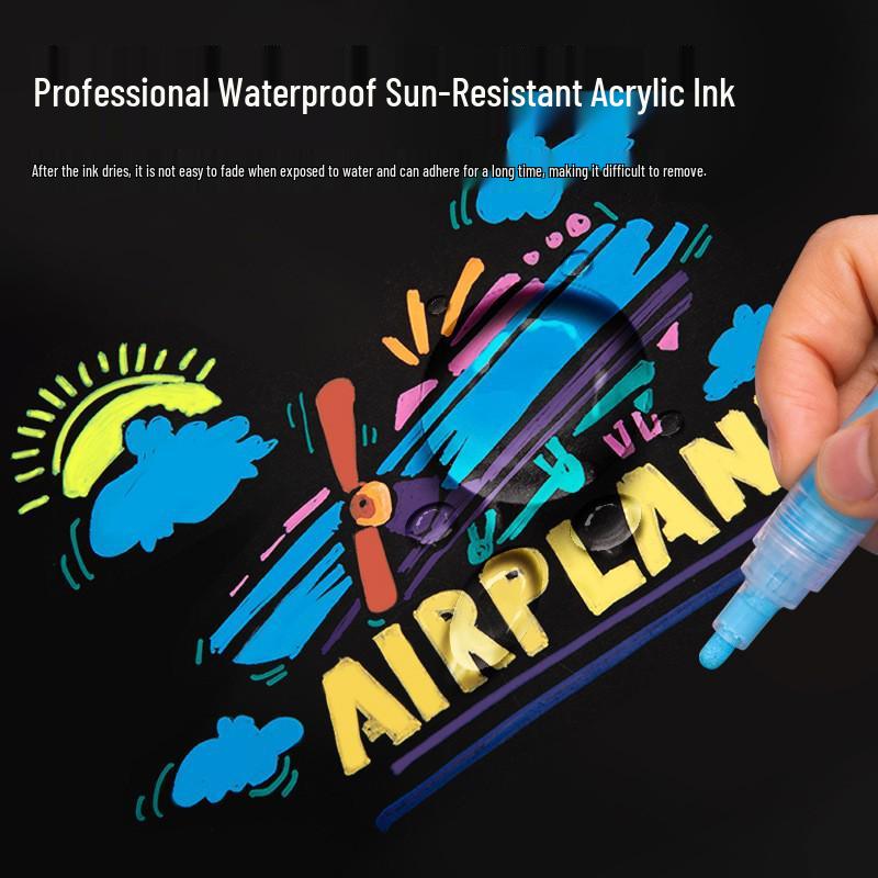 STA 1000 Waterproof Acrylic Marker - 100 Color Opaque Rainbow DIY Graffiti Pen