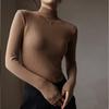 Womens Thermal Long Sleeve T-Shirt Half Turtleneck Slim Fit Base Layer Soft Brushed Fabric Winter Top