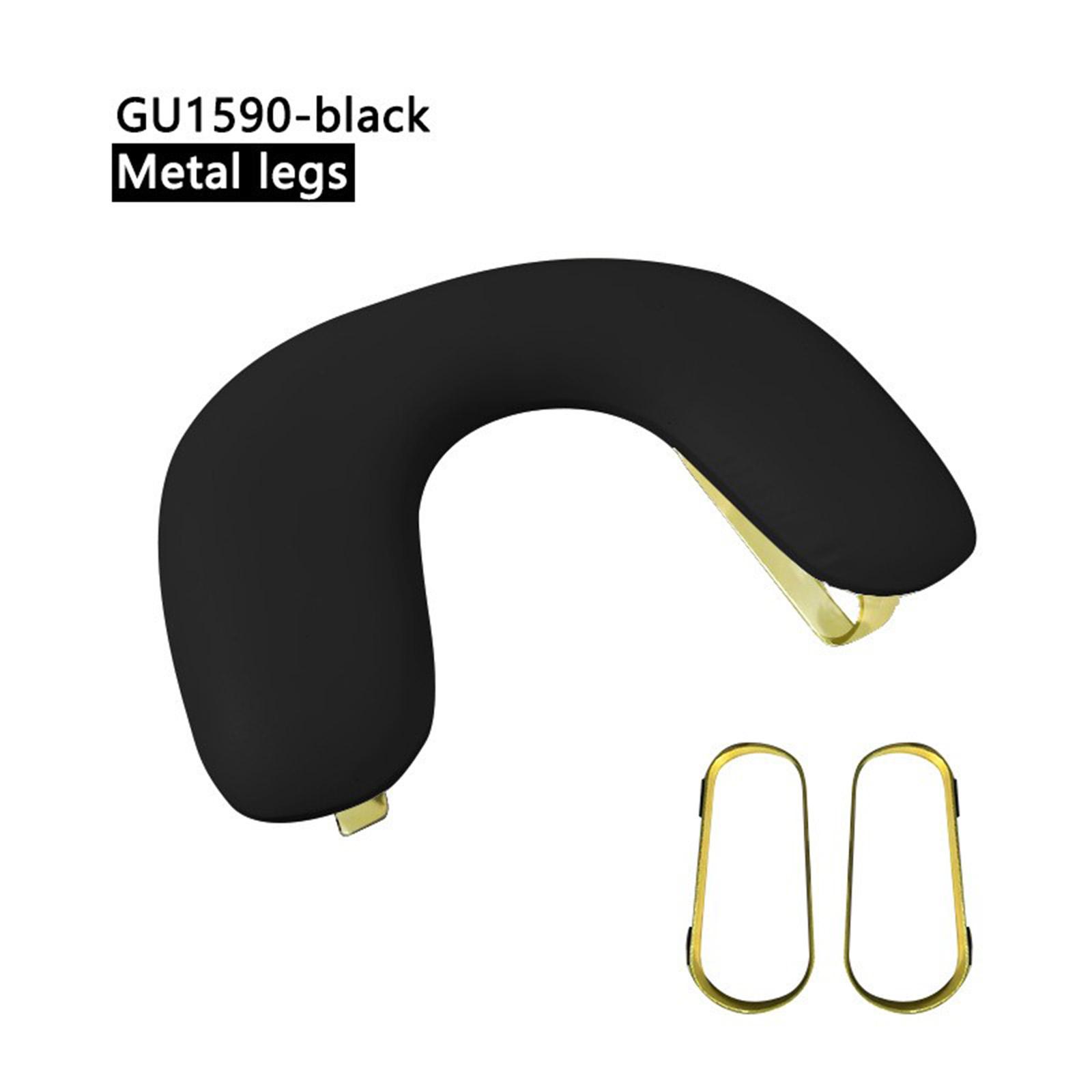 

U Shaped Nail Hand Rest Support Cushion for Manicure Pedicure Salon Use Comfortable and Durable Hand Holder with Metal Clips One Size чёрный