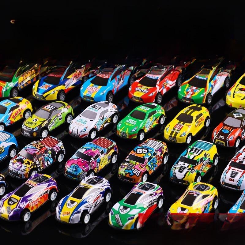 Children's Mini Alloy Pull-Back Toy Car Set In Gift Tin