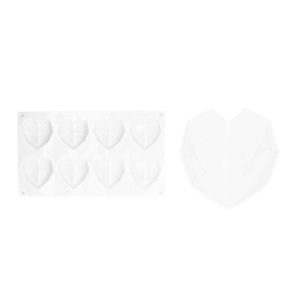 2 Piece Set Heart Mold Food Grade Silicone DIY Production Silicone Baking Mold for Baking Chocolate Fondant Wedding