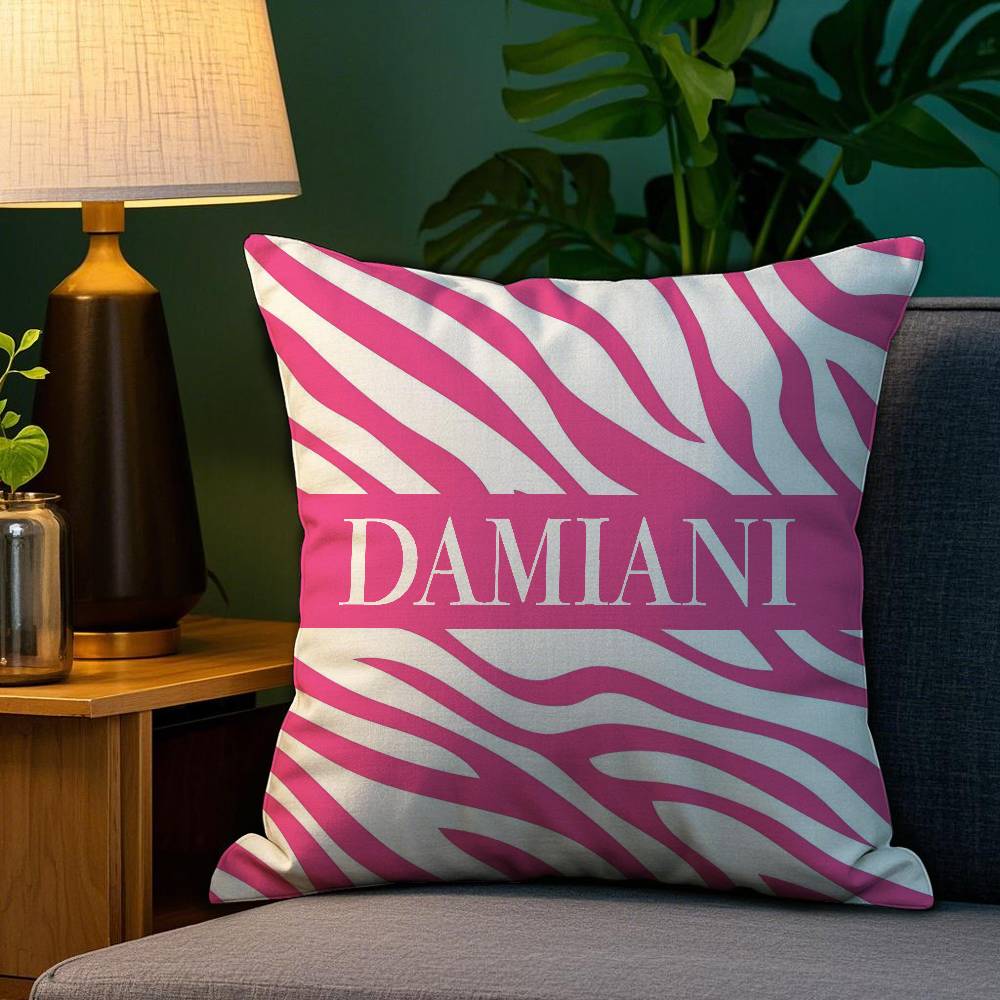 Italian Gorgeous D-Damiani Pillow Case Plush Fabric Soft Double Sided Print Sofa Cushion Cover Throw Pillow Covers