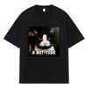 2026 Cat Pattern Y2k Harajuku Street Trend 100% Cotton T Shirt Casual Oversized Summer Men T-shirt