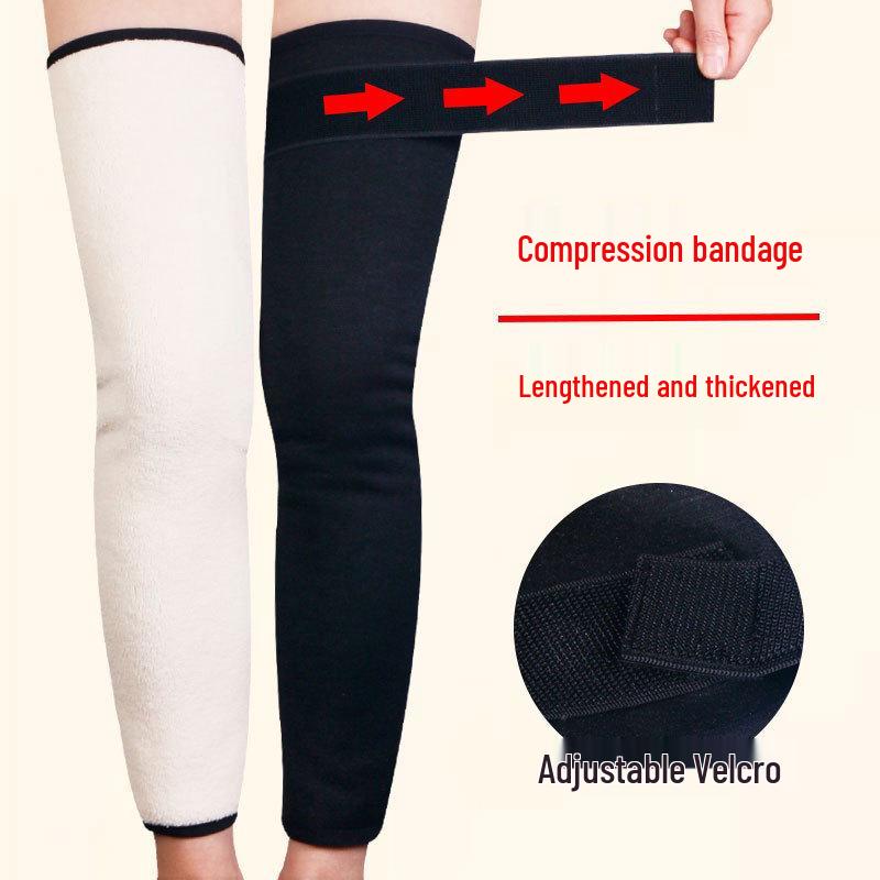 Warm Lamb Wool Velvet-Lined Knee Pads for Joint Protection - Ideal for Middle-Aged & Elderly Men and Women During Autumn and Winter