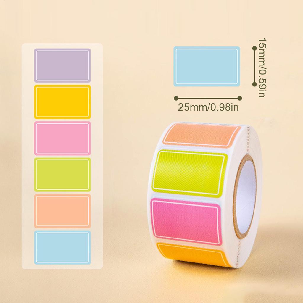 Colored Labels Stickers 500PCS Moving Box Labels Removable Rectangle Moving Labels Stickers Adhesive Solid Colors Tags Name Tags