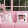 Korean trendy bow Cushion Cover Reversible Plush Pillow Cover – For car, sofa, bedroom, perfect as a gift.