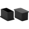 Flyshop 8Pcs Rectangle Chair Leg Caps Non-Scratch PVC Chair Leg Floor Protectors Furniture Table Covers, 13/16" x 1-9/16", 20mm x 40mm
