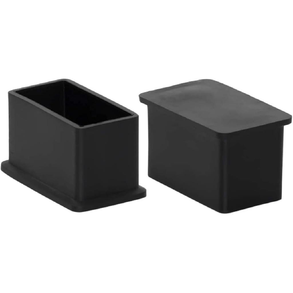 Flyshop 8Pcs Rectangle Chair Leg Caps Non-Scratch PVC Chair Leg Floor Protectors Furniture Table Covers, 13/16" x 1-9/16", 20mm x 40mm