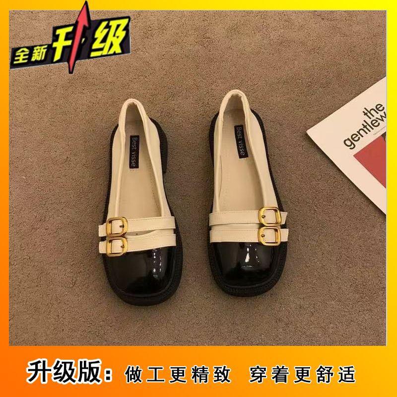 Flat-soled one-pedal shallow-mouth single shoes, spring new soft-soled Mary Jane shoes, women's shoes