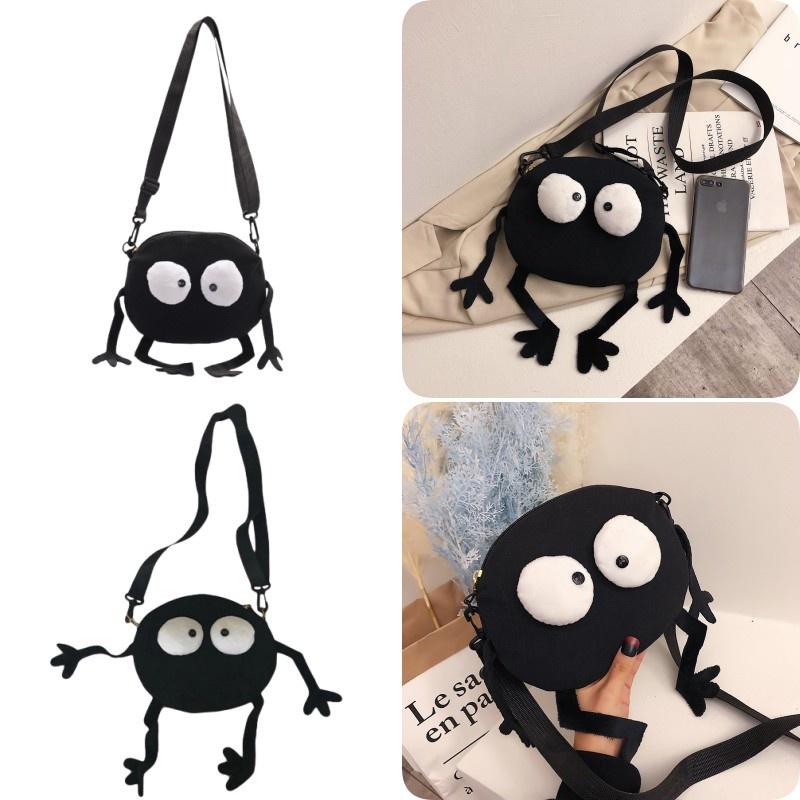 2020 New Style Funny Canvas Mini Bag For Women, Cute Shoulder Crossbody Round Bag