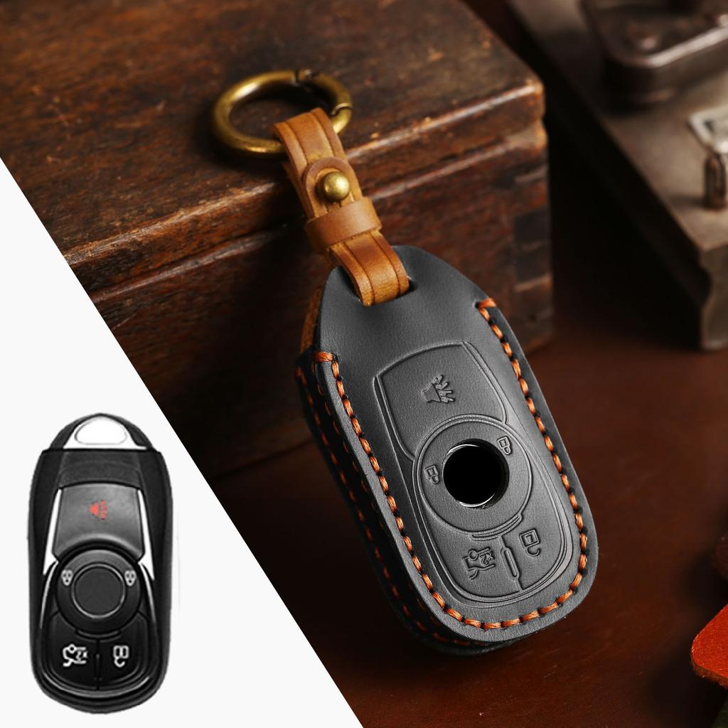 Suitable for Buick Key Case, Envision GL8 Leather Buckle Case, New Regal LaCrosse Cowhide Key Case.