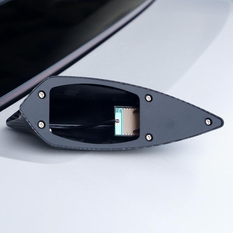 Signal Decoration Car Trim Universal Pure Carbon Fiber Antenna Shark Fin Cover Trim Radio Shark Fin Roof Car Antenna Aerial