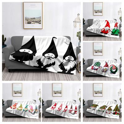 Home Decoration Plush Throw Sofa Blanket Bedspread Bed Fluffy Soft Blankets Decor Plaid Modern Halloween Merry Christmas Winter