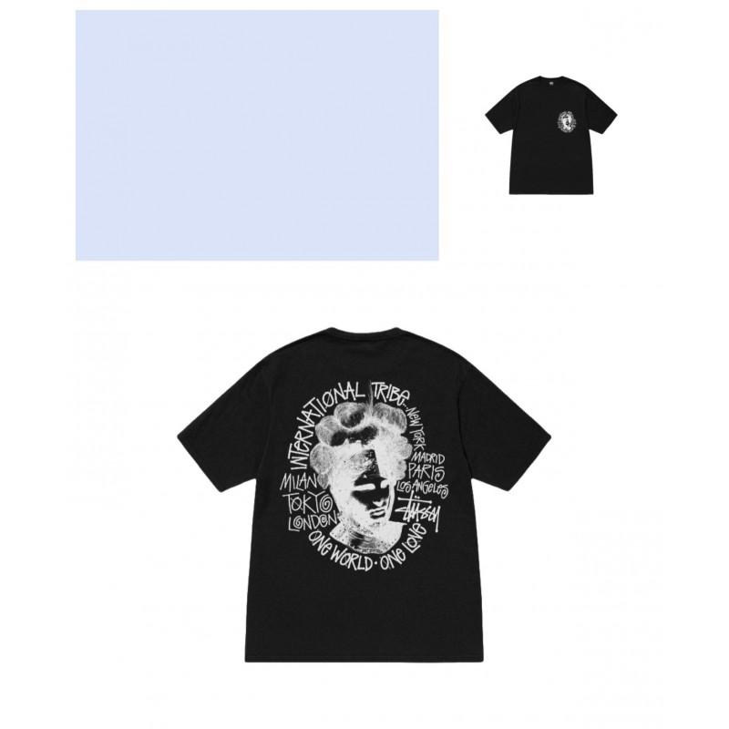 Mens Loose Fit Cotton Blend Short Sleeve T-Shirt With Cartoon Print Breathable Casual Tee Teens Adults