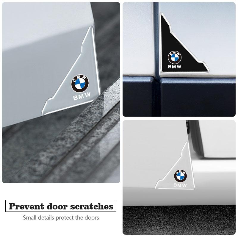 4Pcs Car Door Corner Cover Anti-Scratch Protection Sticker For BMW Performance F25 F26 F15 F16 E90 E91 E92 E60 E84 G22 G32 F13 WS4
