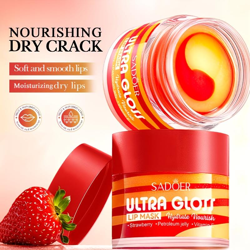Strawberry Vaseline Hydrating and Glossy Nourishing Dual-color Lip Mask Moisturizing and Eliminating Dead Lip Care