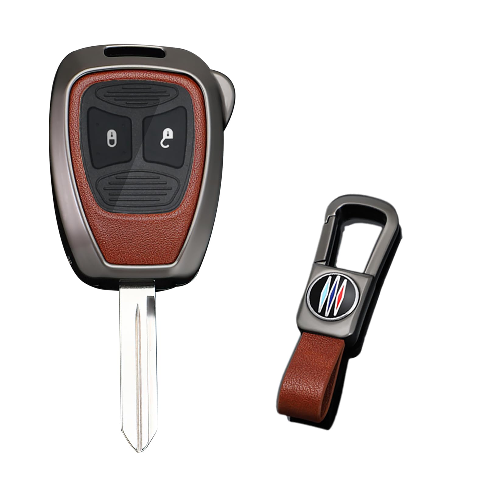 

[KUNIO] Jeep Dedicated Key Case, Key Cover, Key Holder, For Cars, For Jeep Wrangler коричневый