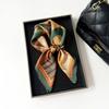 Elegant Temperament Silk Scarf Simulation Silk 70Cm Square Scarf Thin Women'S Scarf Elegant Temperament With Scarf Women