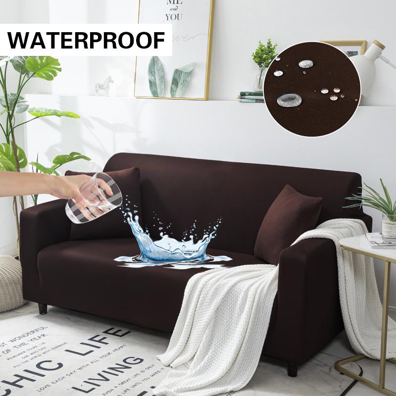 Waterproof Sofa Slipcover Stretch Couch Cover Pet Friendly Sofa Covers For Living Room Furniture Protector With Elastic Bottom