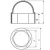 Cover Cap, Screw Cover, M10/17, 100 PCS, WHITE