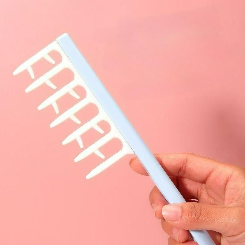 

Hair Root Fluffy Comb Hair Seam Comb Massage Hair Comb Wide Tooth Comb Household синий