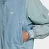 adidas Originals Varsity Jacket With Brand Logo Print And Patchwork Design Women Jackets Sky-Blue HL9070