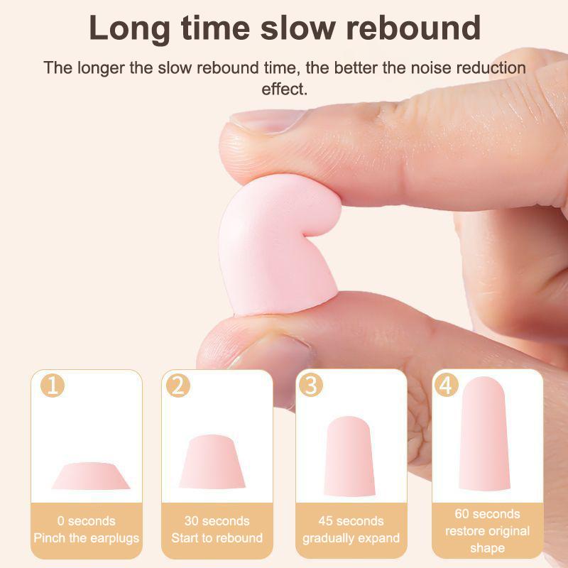 4/10Pcs Soft Slow-Rebound Earplugs for Noise Reduction and Sound Insulation Ideal for Sleeping and Hearing Protection