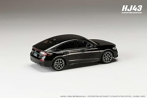 HobbyJAPAN HJ43 Maßstab 1/43 Honda Civic (FL4) und:HEV Crystal Black Pearl Lackiertes Modell