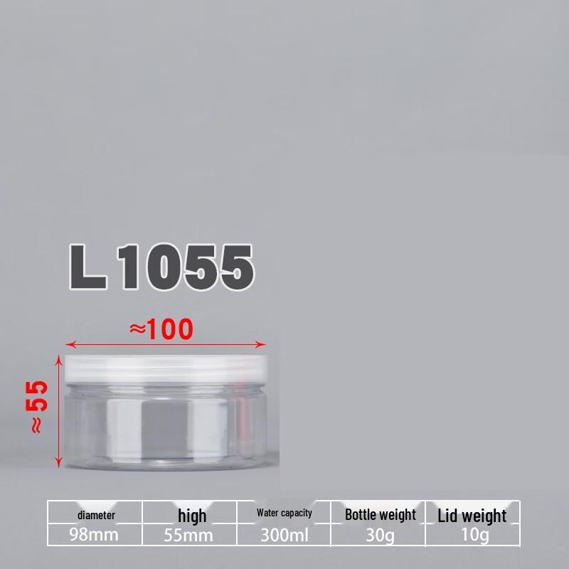 Transparent Round Plastic Storage Jars