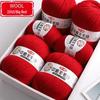 Silk Wool Acrylic Blend Medium Thickness Yarn, 4-Strand, for Hand Knitting Sweaters and Jackets