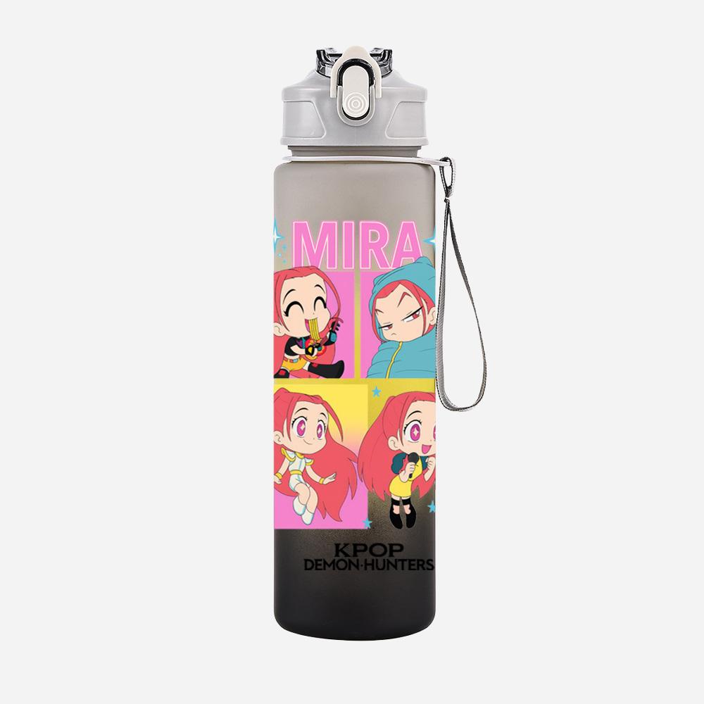 750Ml Water Bottler Cartoon K-Pop Demon Hunters Printed Character Water Cup Large Capacity Outdoor Portable Rope Drinking Bottle for Boy Girl Gift